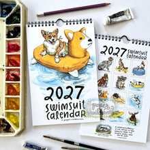 Load image into Gallery viewer, 2027 Swimsuit Animals Watercolor Wall Calendar
