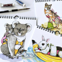 Load image into Gallery viewer, 2027 Swimsuit Animals Watercolor Wall Calendar
