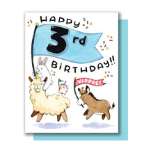 Load image into Gallery viewer, Happy 3rd Birthday Card
