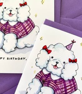 Happy Birthday Bitch Cute Dog Card