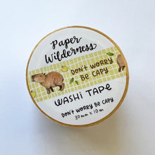 Load image into Gallery viewer, Don&#39;t Worry Be Capy Capybara 30mm Washi Tape
