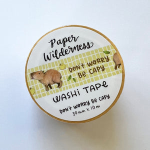 Don't Worry Be Capy Capybara 30mm Washi Tape