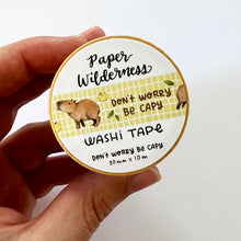 Load image into Gallery viewer, Don&#39;t Worry Be Capy Capybara 30mm Washi Tape
