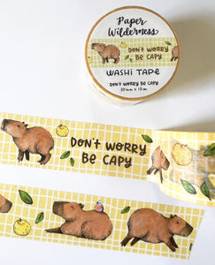 Don't Worry Be Capy Capybara 30mm Washi Tape