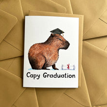 Load image into Gallery viewer, Capy Graduation Capybara Grad Card
