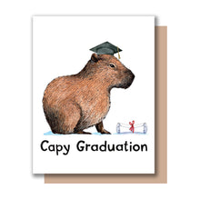 Load image into Gallery viewer, Capy Graduation Capybara Grad Card

