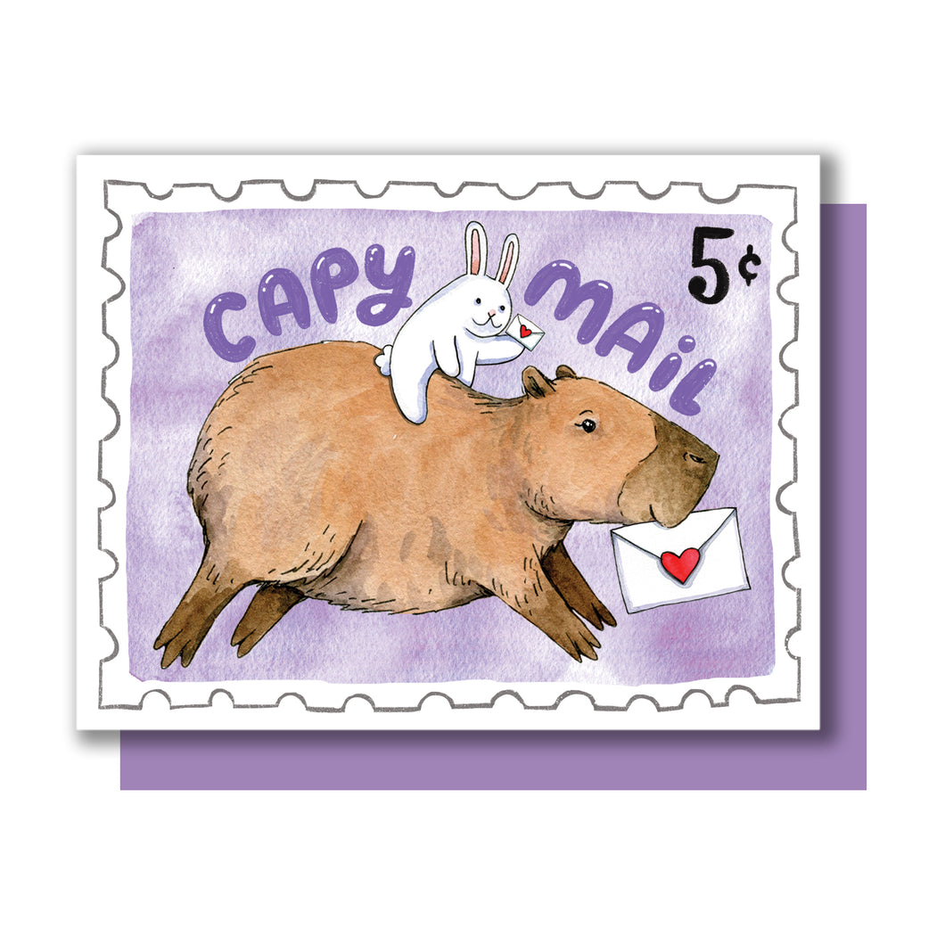 Capy Mail Capybara Happy Mail Card