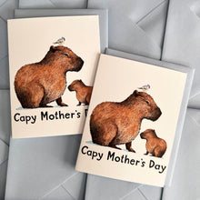 Load image into Gallery viewer, Capybara Capy Mother's Day Card
