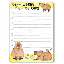Load image into Gallery viewer, Don&#39;t Worry Be Capy Capybara Checklist To Do List Notepad
