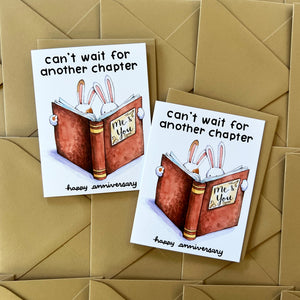 Another Chapter Book Lover Anniversary Card