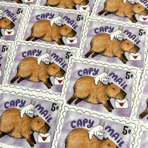 Capy Mail Capybara Happy Mail Vinyl Die Cut Weatherproof Sticker