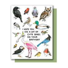 Load image into Gallery viewer, Hope You See Cute Birds Happy Birthday Card
