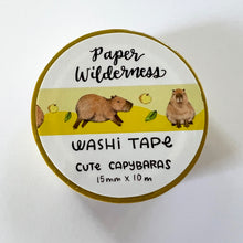 Load image into Gallery viewer, Cute Capybaras 15mm Washi Tape
