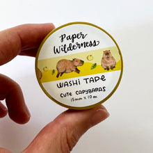 Load image into Gallery viewer, Cute Capybaras 15mm Washi Tape
