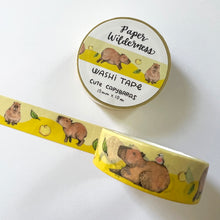 Load image into Gallery viewer, Cute Capybaras 15mm Washi Tape
