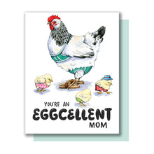 Load image into Gallery viewer, Eggcellent Mom Chicken Mother's Day Card
