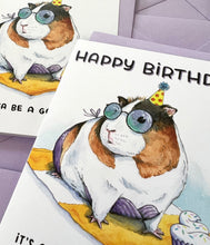 Load image into Gallery viewer, Guinea Pig Happy Birthday Card
