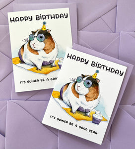 Guinea Pig Happy Birthday Card