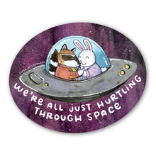 Load image into Gallery viewer, Hurtling Through Space Vinyl Die Cut Weatherproof Sticker
