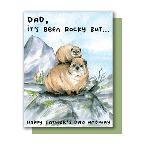 Dad It's Been Rocky Rock Hyrax Happy Father's Day Card