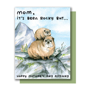 Mom It's Been Rocky Rock Hyrax Happy Mother's Day Card