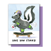 Load image into Gallery viewer, Love You Stinky Skunk Valentine Love Card
