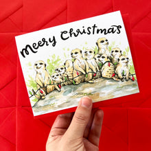 Load image into Gallery viewer, Meery Christmas Meerkats Holiday Card
