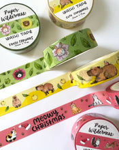 Load image into Gallery viewer, Cute Capybaras 15mm Washi Tape
