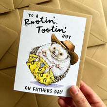 Load image into Gallery viewer, Rootin&#39; Tootin&#39; Dad Hedgehog Cowboy Father&#39;s Day Card
