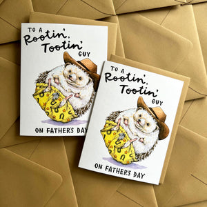 Rootin' Tootin' Dad Hedgehog Cowboy Father's Day Card