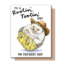 Load image into Gallery viewer, Rootin&#39; Tootin&#39; Dad Hedgehog Cowboy Father&#39;s Day Card
