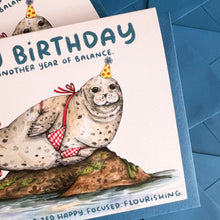Load image into Gallery viewer, Happy Birthday Here's To Another Year of Balance Seal Card
