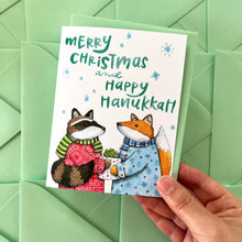 Load image into Gallery viewer, Merry Christmas Happy Hanukkah Interfaith Card
