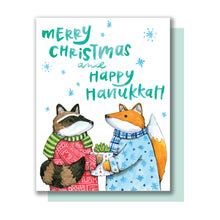 Load image into Gallery viewer, Merry Christmas Happy Hanukkah Interfaith Card

