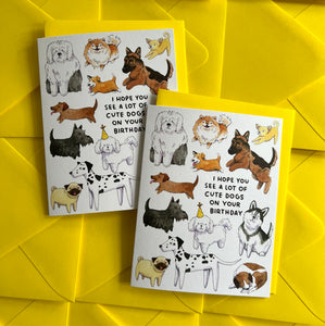 Hope You See Cute Dogs Happy Birthday Card