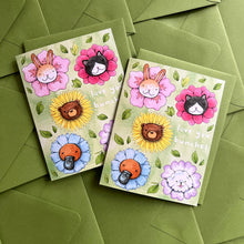 Load image into Gallery viewer, Love You Bunches Cute Flowers Love Friendship Card
