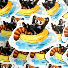 Load image into Gallery viewer, Red Panda Swimsuit Vinyl Die Cut Weatherproof Sticker
