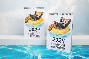 2024 Swimsuit Animals Watercolor Wall Calendar