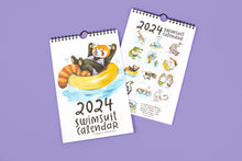 Load image into Gallery viewer, 2024 Swimsuit Animals Watercolor Wall Calendar
