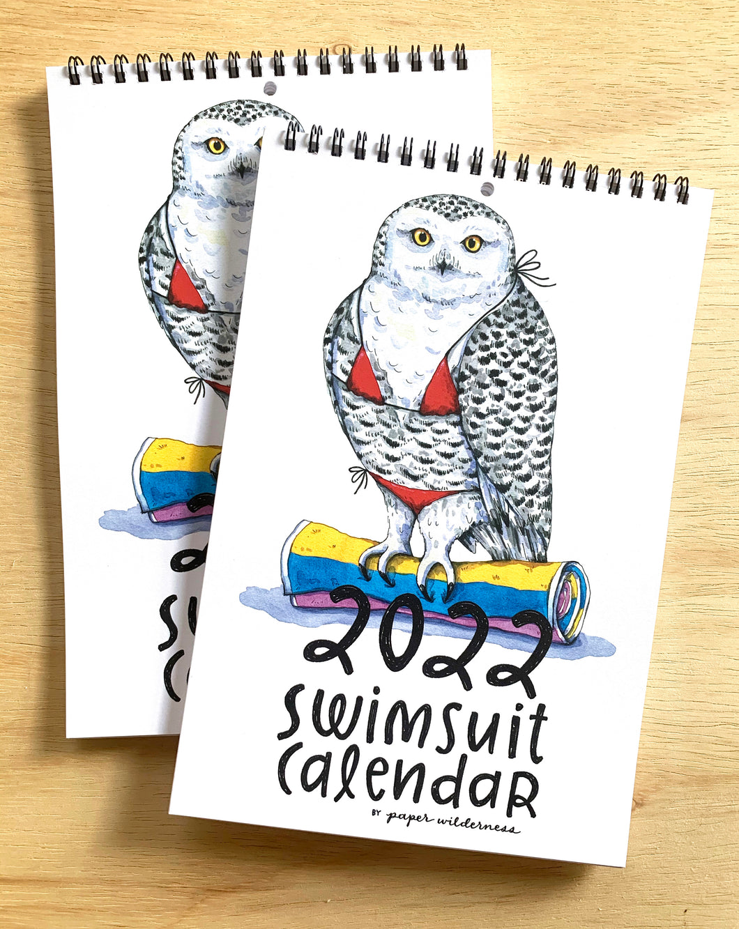 2022 Swimsuit Animals Watercolor Wall Calendar