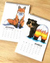 Load image into Gallery viewer, 2022 Swimsuit Animals Watercolor Wall Calendar
