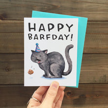 Load image into Gallery viewer, Happy Barfday Happy Birthday Cat Barf Card

