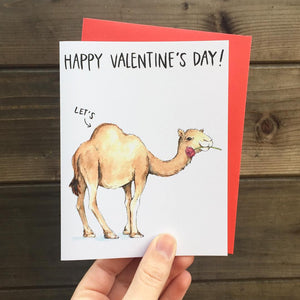 Happy Valentine's Day Camel Hump Valentine Love Card