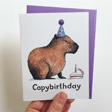 Load image into Gallery viewer, Capybirthday Happy Birthday Capybara Card
