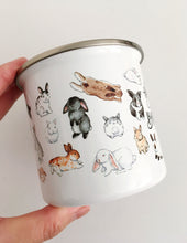 Load image into Gallery viewer, There Might Be Bunny Hair In Here Metal Camp Mug
