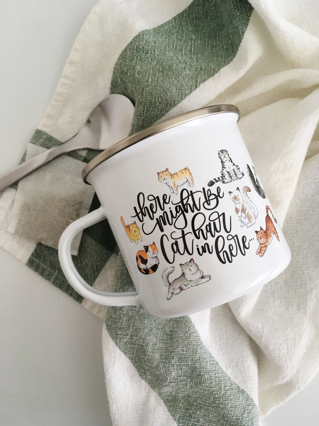 There Might Be Cat Hair In Here Metal Camp Mug