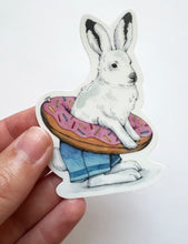 Load image into Gallery viewer, Arctic Hare in Swimsuit Vinyl Die Cut Weatherproof Sticker
