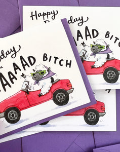 Happy Birthday To A Baaad Bitch Sheep Card