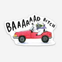 Load image into Gallery viewer, Bad Bitch Sheep Vinyl Die Cut Weatherproof Sticker
