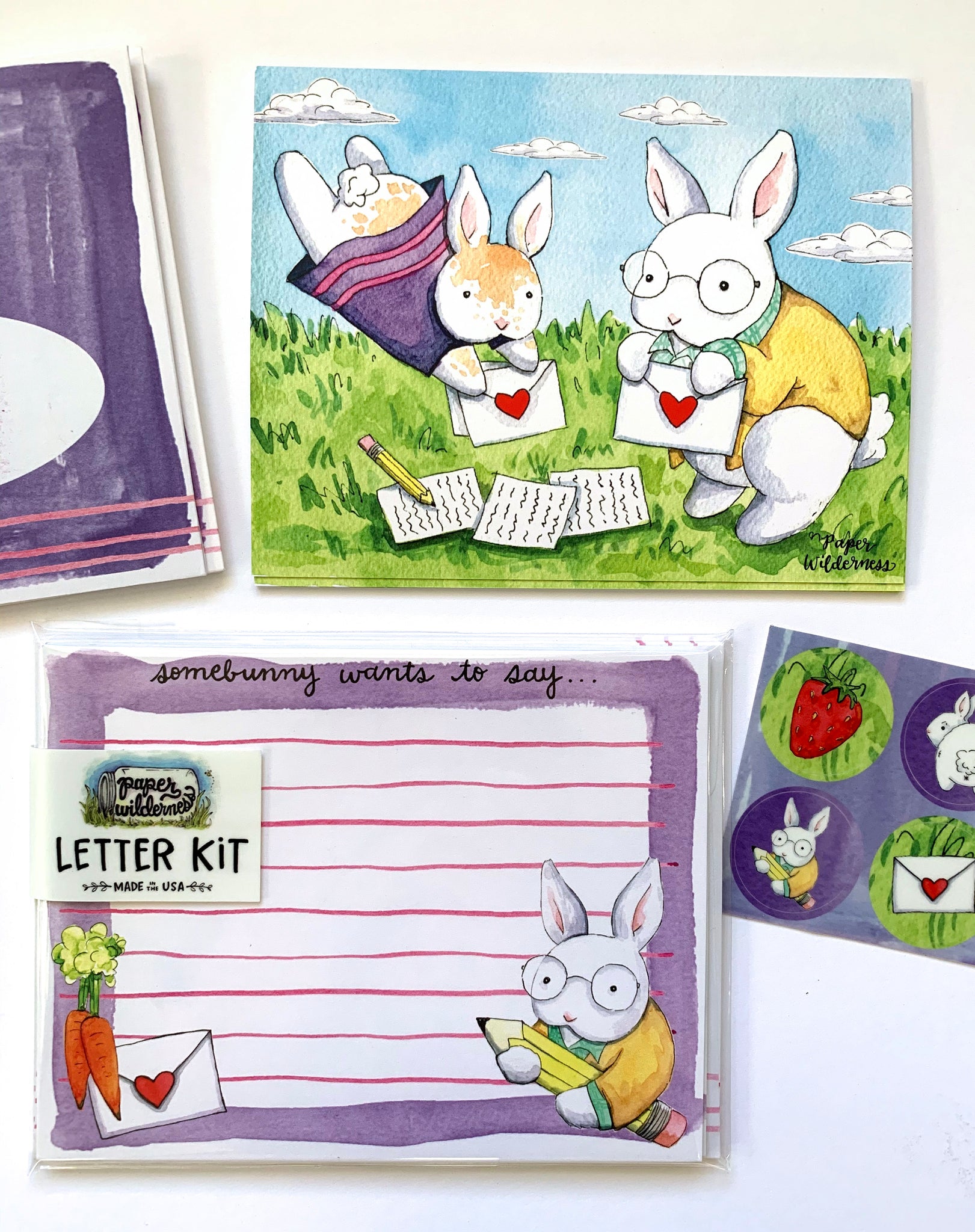 Bunny Letter Writing Kit Stationery Set Snail Mail Kit – Paper Wilderness